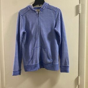 L.L. Bean Blue and White Striped Hoodie